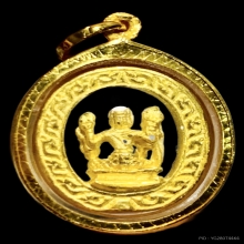 พระพรหม4หน้า องค์สีทอง เลี่ยมกรอบทองคำแท้ สวยแชมป์