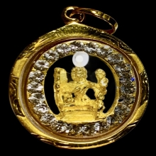 พระพรหม4หน้า องค์สีทอง เลี่ยมกรอบทองคำแท้ สวยแชมป์