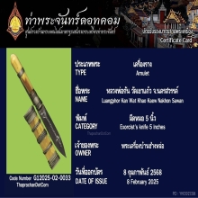 มีดหมอพ่อกัน วัดเขาแก้ว มีดปากกา
