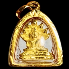 พระประจำวันเสาร์ ปางนาคปรก เลี่ยมกรอบทองคำแท้