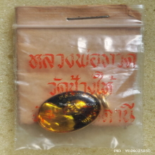 เหรียญเม็ดแตงลงยาเคลือบเรซิ่น หลวงปู่ทวด วัดช้างให้ ปี 2539