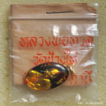 เหรียญเม็ดแตงลงยาเคลือบเรซิ่น หลวงปู่ทวด วัดช้างให้ ปี 2539