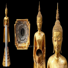 พระบูชาหลวงพ่อวัดบ้านแหลมอุ้มบาตรสูง 20 นิ้ว ปิดทองคำแท้