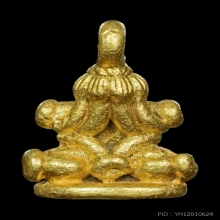 พระปิดตาญาท่านเพ้า เนื้อทองคำ วัดพระบาทโพนสัน สปป.ลาว
