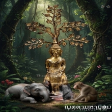 พระพุทธรูป สมัยรัตนโกสินทร์ ปางป่าลิไลยก์ สวยมากทองเดิม