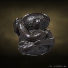 พระปิดตาเมืองนครฯหลังดอกจัน เนื้อสำริดเงิน สุดหายาก