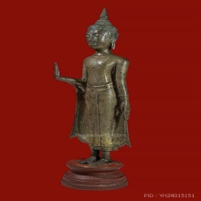 พระบูชายืนปางประทานพร เนื้อสำริด