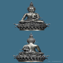 พระกริ่งพุทธประทานยศบารมี เนื้อเงิน พิมพ์ใหญ่ หมายเลข 802