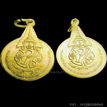 2องค์ พระชัยหลังช้าง หลังภปร. ปี2530 เนื้อทองเหลืองกะไหล่ทอง