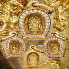 พระนาคปรกใบมะขาม หลวงปู่ดู่ เนื้อทองคำ