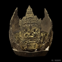 กะลาแกะบูชา 3 เกลอ ราหูอมจันทร์ หลวงพ่อน้อย วัดศรีษะทอง