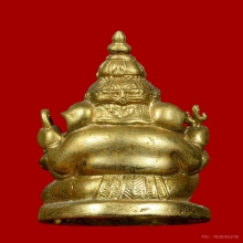 พระบูชาพระพิฆเณศ ขนาด 1.9 นิ้ว เนื้อทองเหลืองกะไหล่ทอง