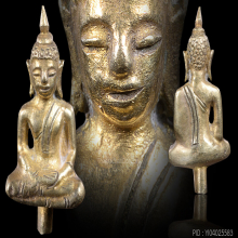 พระยอดธงทองคำอยูธยา ชนะรางวัลงานสมาคม มีใบเซอร์พระทองแท้