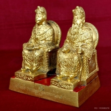 พระบูชาเจ้าพ่อเจ้าแม่ชุมแสง จ.นครสวรรค์ ผิวกะไหล่ทอง 
