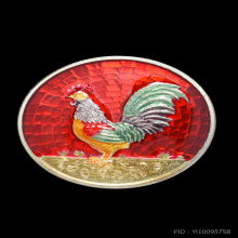เหรียญไก่ หลวงพ่อล้าน เนื้อเงินลงยา