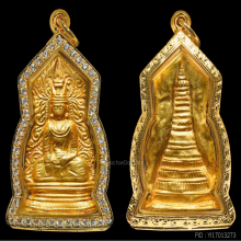 พระพุทธรูปปางมารวิชัย ศิลปะพม่าเนื้อทองคำ