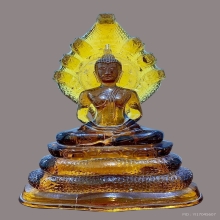 พระแก้วมรกต พิธี 25 ศตวรรษ ปางนาคปรก เนื้อบุษราคัม หายาก