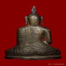 พระบูชาปางสมาธิ ศิลปะลังกาวงศ์ เนื้อสำริด