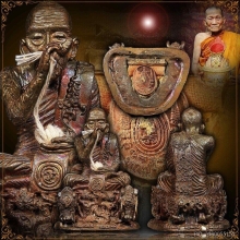 พระบูชาหลวงปู่กาหลงนั่งหมู ขนาด 1.5 นิ้ว ปี 2552
