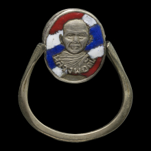 แหวนเพชรกลับ หลวงพ่อกัน วัดเขาแก้ว ลงถมสีดำ หายาก