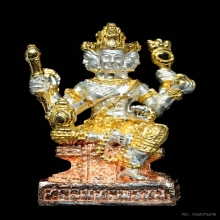 รูปหล่อท้าวมหาพรหม เนื้อเงิน สามกษัตริย์ วัดพระศรีฯ สุพรรณฯ