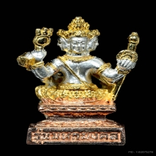 รูปหล่อท้าวมหาพรหม เนื้อเงิน สามกษัตริย์ วัดพระศรีฯ สุพรรณฯ