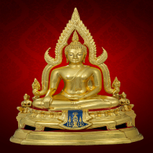 สมเด็จนางพญา ซุ้มเรือนแก้ว ปิดทอง ขนาด5.9”ปี2519