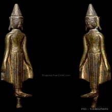 พระบูชาปางประทับยืน (ทิ้งดิ่ง) เนื้อสำริด ศิลปะนครศรีธรรมราช