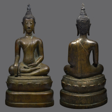 พระพุทธรูปสมัยเชียงแสน แบบสิงห์สาม เนื้อสำริด