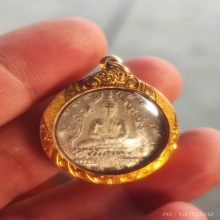 พระแก้วมรกต เนื้ออัลปาก้า เลี่ยมทอง ปี 2475