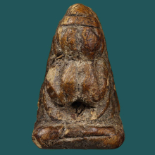 พระปิดตาไม้แกะเก่า ใต้ฐานฝังตะกรุด สายกทม.ฯ