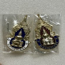 เข็มกลัด ลงยา น้ำเงิน-แดง -ขาว หลวงพ่อโสธร 