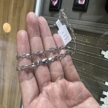 สร้อยคอทองคำขาว 18K (White Gold )อิตาลี 🇮🇹
