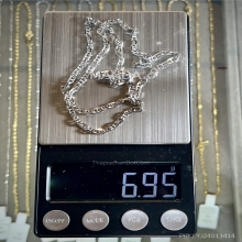 สร้อยคอทองคำขาว 18K (White Gold )อิตาลี 🇮🇹