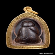 พระสังกัจจายน์หลวงพ่อแก้ว พิมพ์ปั้น เนื้อผงคลุกรัก