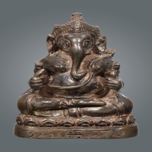 รูปหล่อพระพิฆเนศจำลององค์ประธานโบสถ์พราหมณ์ เนื้อเงิน หายาก