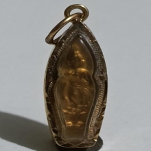 พระลีลาสองหน้าเลี่ยมทอง