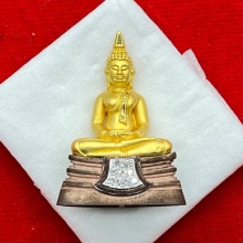 พระทองคำ.พระกริ่งหลวงพ่อโสธรฐานนาคประดับเพชรปี2542