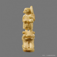 พระสิวลีประทับเสือ เนื้อเขากวาง 