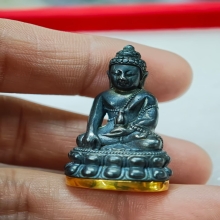 พระกริ่งหลวงพ่อเกษม เขมโก  รุ่นบารมี 76 เนื้อเงินก้นทองคำ