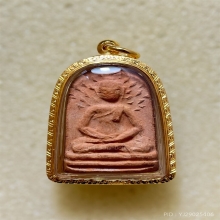 หลวงปู่บุญ พิมพ์ปรกโพธิ์ใหญ่ เนื้อดินเผา พ.ศ. 2456