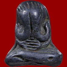 พระปิดตา หลวงพ่อทา พิมพ์เกลอเดี่ยว เนื้อเมฆพัด