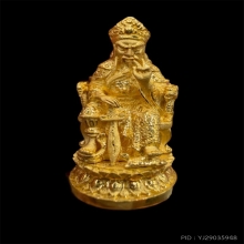 รูปหล่อเจ้าพ่อเสือนั่งบัลลังค์ รุ่นรักษ์แผ่นดิน เนื้อทองคำ