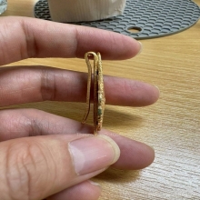 เเหนบ หลวงพ่อฤาษีลิงดำ วัดท่าซุง ปี35 เนื้อทองเเดงกะไหล่ทอง