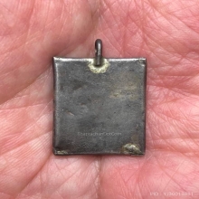 รูปถ่ายซีเปียหลวงปู่ศุข วัดปากคลองมะขามเฒ่า นั่งมือกลับด้าน