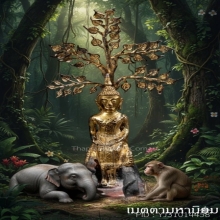 พระพุทธรูป สมัยรัตนโกสินทร์ ปางป่าลิไลยก์ สวยมากทองเดิม