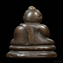 พระชัยวัฒน์ท่านเจ้ามา พิมพ์คอหนอก แต่งเก่า บัตรสมาคม 