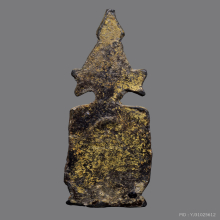 พระกรุเชียงแสน พิมพ์ตุ๊กตาเล็ก เนื้อตะกั่วสนิมแดง