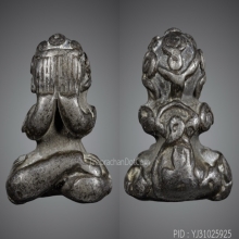 พระปิดตาหลวงพ่อทับ วัดทอง พิมพ์ตุ๊กตา เนื้อสำริดเงิน