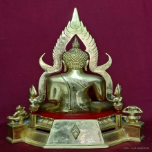 พระบูชาหลวงพ่อพระพุทธชินราช วัดโรงช้าง 9 นิ้ว กะไหล่ทอง 2516